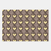 Retro Steampunk Valentinstag Abstrakt Mechanisch Geschenkpapier Set (Vorderseite 2)