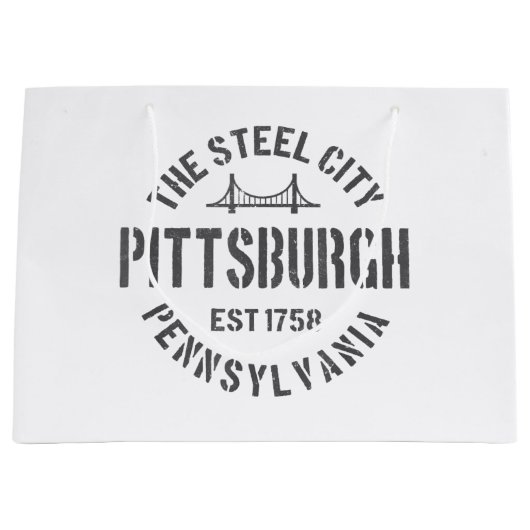 Retro Steel City Pittsburgh Pennsylvania Yinz vint Große Geschenktüte (Vorderseite)