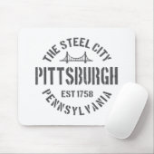 Retro Steel City Pittsburgh Pennsylvania Yinz vint Mousepad (Mit Mouse)