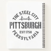 Retro Steel City Pittsburgh Pennsylvania Yinz vint Notizblock (Rückseite)