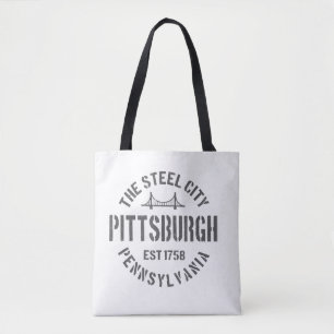 Retro Steel City Pittsburgh Pennsylvania Yinz vint Tasche