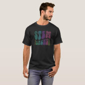 Retro STEM LEHRER Groovy Technology Crew STEM Squ T-Shirt (Vorne ganz)