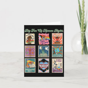 Retro Stempel großer Fan von Menschenrechten lusti Karte