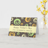 Retro Stepson Happy Vatertag Karte (Gelbe Blume)