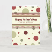 Retro Stepson Happy Vatertag Karte (Vorderseite)