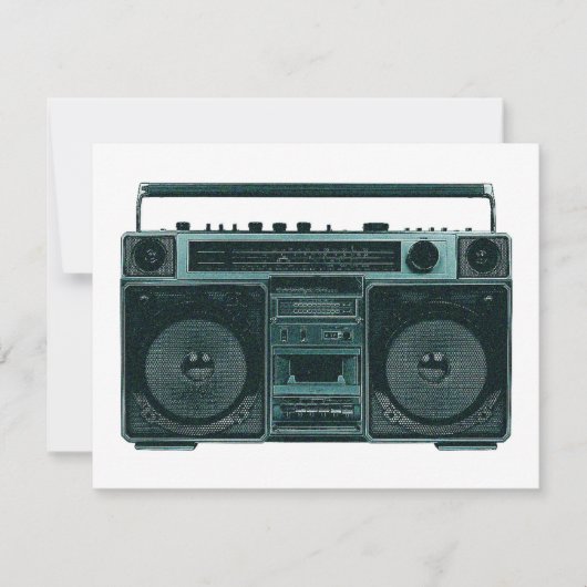 Retro-Stereo-Einladung Einladung (Vorderseite)
