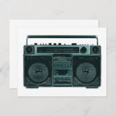 Retro-Stereo-Einladung Einladung (Vorne/Hinten)