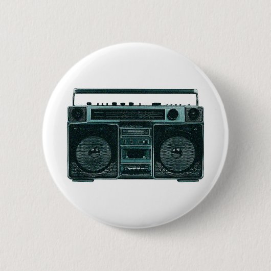 Retro-Stereo-Knopf Button (Vorderseite)