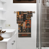 Retro Stereo Lautsprecher Badetuch Set