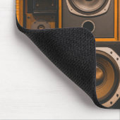 Retro-Stereo-Lautsprecher-Mauspad Mousepad (Ecke)