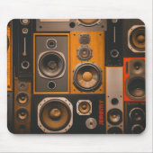 Retro-Stereo-Lautsprecher-Mauspad Mousepad (Vorne)