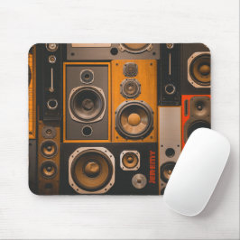 Retro Stereo Lautsprecher Mousepad