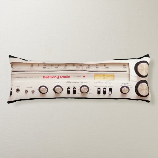 Retro Stereo Tuner Seitenschläferkissen (Vorderseite)