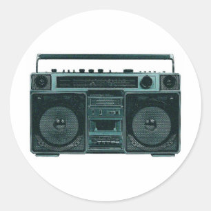 Retro Stereolithographie Runder Aufkleber