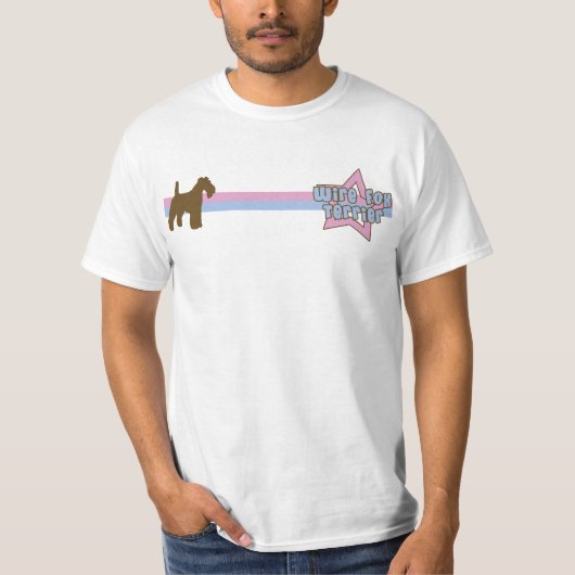 Retro Stern-Draht-Foxterrier T-Shirt (Vorderseite)