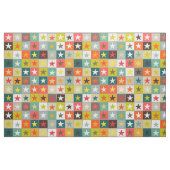 retro Sternchen im Kästchen Stoff (Fat Quarter (45,7 x 55,9 cm))
