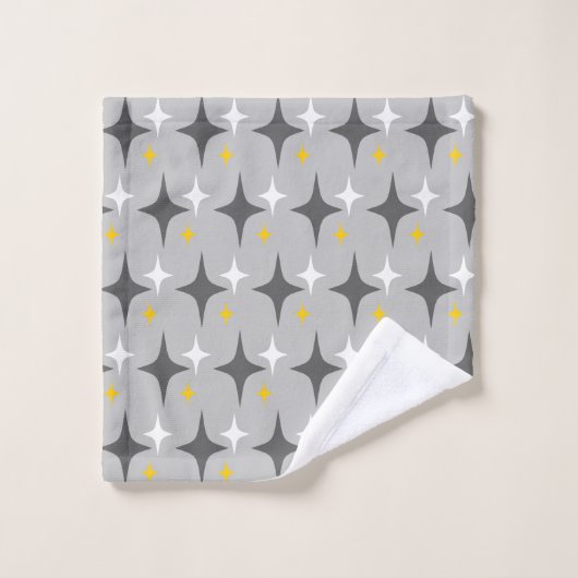 Retro Sterne Badhandtuch Set (Waschlappen)