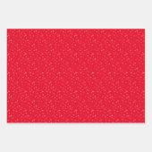 Retro Sterne Rot Frohe Weihnachten Geschenkpapier Set (Vorderseite)