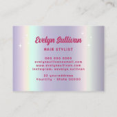 Retro-Sterne-Skript-Imitate Folie Haarstil Visitenkarte (Rückseite)