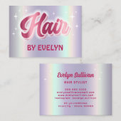 Retro-Sterne-Skript-Imitate Folie Haarstil Visitenkarte (Vorne/Hinten)