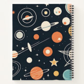 Retro-Sterne und Planeten der 1950er Jahre Notizblock (Rückseite)