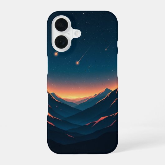 Retro-Sternenfalltal iPhone 16 Hülle (Rückseite)