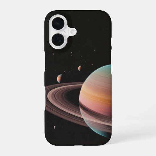 Retro-Sternenlandschaftsposter-Kunst iPhone 16 Hülle (Rückseite)
