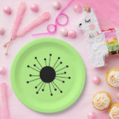 Retro-Sternexplosion des Mitteljahrhunderts Pappteller (Party)