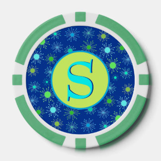 Retro-Sternexplosion des Mitteljahrhunderts Pokerchips
