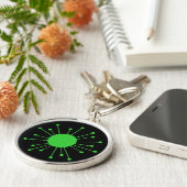 Retro-Sternexplosion des Mitteljahrhunderts Schlüsselanhänger (Seite)