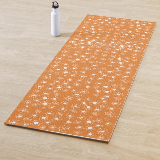 Retro-Sternexplosion des Mitteljahrhunderts Yogamatte (Beispiel)