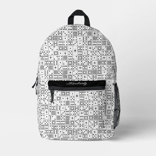 Retro Sternexplosion Dominoes Bedruckter Rucksack (Vorderseite)