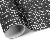 Retro Sternexplosion Dominoes Geschenkpapier (Rolleneckpunkt)