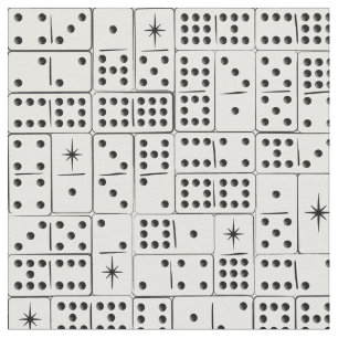 Retro Sternexplosion Dominoes Stoff
