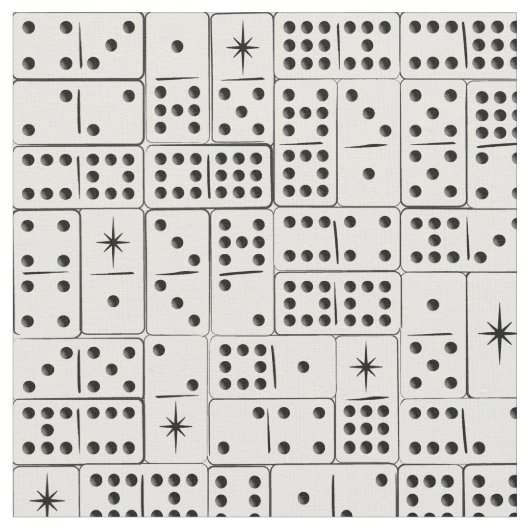 Retro Sternexplosion Dominoes Stoff (Nahaufnahme)