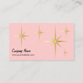 Retro Sternexplosion-Geschäfts-Karte - Rosa Visitenkarte (Rückseite)