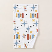 Retro-Sternexplosion Mitte des Jahrhunderts Badhandtuch Set (Handtuch)