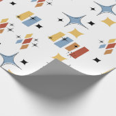 Retro-Sternexplosion Mitte des Jahrhunderts Geschenkpapier (Ecke)