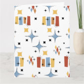 Retro-Sternexplosion Mitte des Jahrhunderts Karte (Vorderseite)