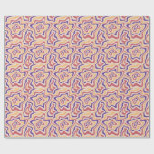 Retro Sternexplosion Psychedelischer Hintergrund Geschenkpapier (Flach)
