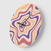 Retro Sternexplosion Psychedelischer Hintergrund Große Wanduhr (Winkel)