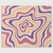 Retro Sternexplosion Sonnenbrust Hintergrundmuster Geschenkpapier (Flach)