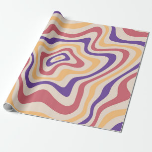 Retro Sternexplosion Sonnenbrust Hintergrundmuster Geschenkpapier