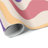 Retro Sternexplosion Sonnenbrust Hintergrundmuster Geschenkpapier (Rolleneckpunkt)