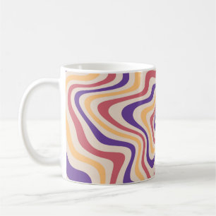 Retro Sternexplosion Sonnenbrust Hintergrundmuster Kaffeetasse