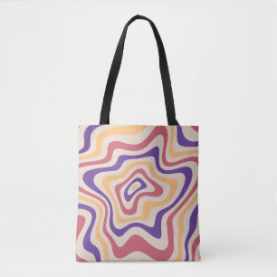 Retro Sternexplosion Sonnenbrust Hintergrundmuster Tasche