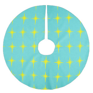 Retro Sternexplosion-Weihnachtsbaum-Rock Polyester Weihnachtsbaumdecke