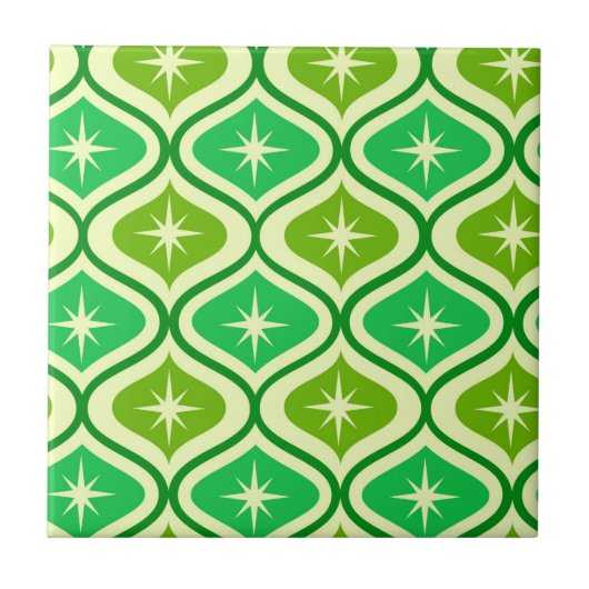 Retro-Sternexplosionen aus dem Mittelalter auf dem Fliese (Vorderseite)