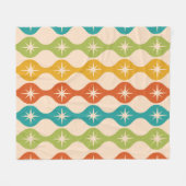 Retro Sternexplosionen aus dem Mittelalter Fleecedecke (Vorderseite (Horizontal))