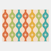 Retro-Sternexplosionen der Mitte des Jahrhunderts  Geschenkpapier Set (Vorderseite 3)